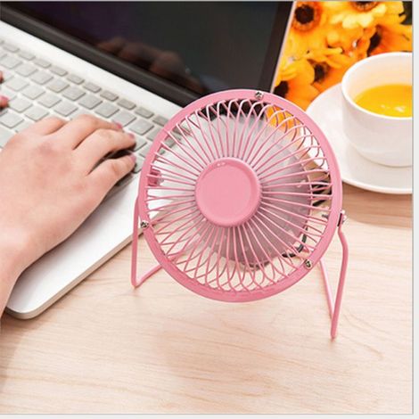 Leiser, tragbarer Tischventilator (10 cm Durchmesser) mit USB-Anschluss, ideal als Geschenk oder für den Heimgebrauch. Mini-Elektroventilator für den Großhandel, aus schwarzem Schmiedeeisen, 10 cm Dur (1/5)