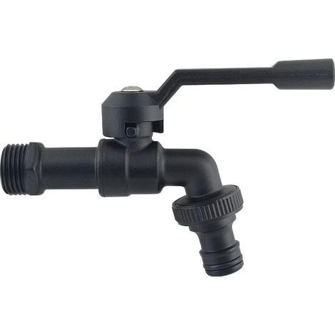 Robinet de jardin extérieur en cuivre, couleur noire, antigel, raccord 1/2 pouce pour tuyau de jardin（Sortie d'eau simple）