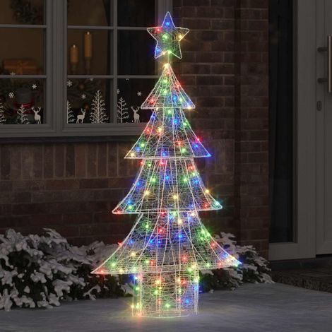 Weihnachtsbaum mit 160 LEDs Mehrfarbig 150 cm Acryl (1/5)