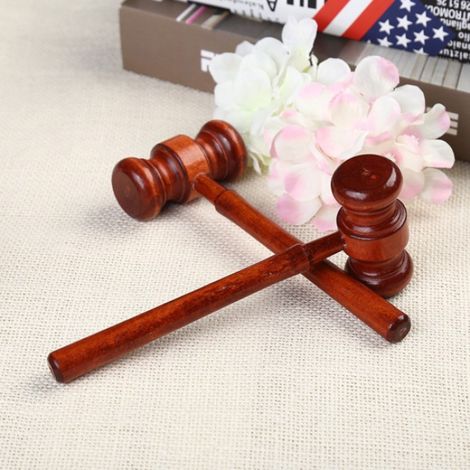Lot de 2 mini marteaux décoratifs pour avocat ou juge (1/5)