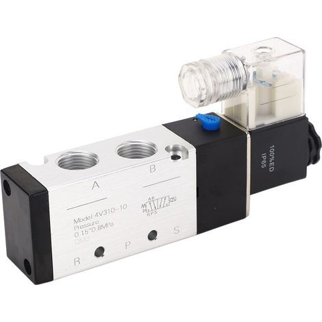 Schnell reagierendes, störungsresistentes 2-Positionen-5-Wege-Magnetventil aus Aluminiumlegierung für die Automatisierung, 220 V Wechselstrom (1/4)