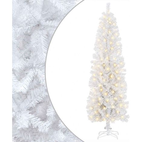 Albero di Natale Artificiale Sottile 240 cm 300 LED vidaXL (1/5)