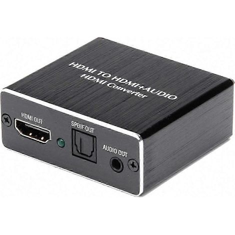 Convertisseur HDMI vers audio optique, extracteur stéréo SPDIF pour audio numérique, compatible 4K, pour TV, PC, PS5, lecteur Blu-ray, avec câble d'alimentation USB. (1/5)