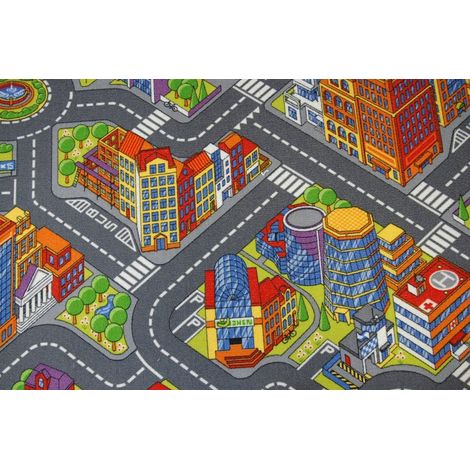 Teppich STRAßEN BIG CITY grau grey 100x200 cm
