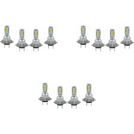 Kit de 12 bombillas LED Mini H7 + H7 Combo para faros delanteros, luz alta y baja, 240 W, 52000 lúmenes, 6000 K, luz blanca superbrillante.