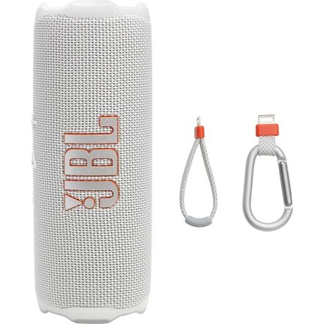JBL Flip 7, Enceinte Bluetooth Portable sans Fil, Étanche, Blanc – Son JBL Signature, résistance à l'eau, autonomie longue durée, finition épurée