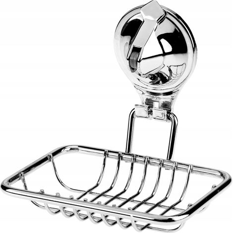 Jabonera de pared Galicja Forte, metal plateado, 1 unidad. (1/5)