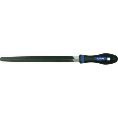 TECWERK Werkstattfeile DIN 7261 L.200mm Q.14mm Hieb 2 Dreikant 2K-Ergo TECWERK