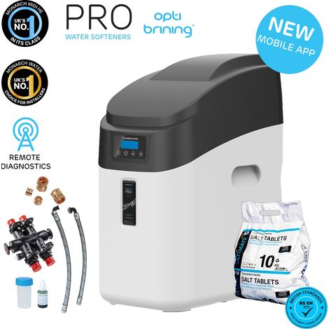 Monarch PRO Midi HE Wifi Smart App FreeFlow Water Softener Inc 15mm Hoses Salt (1/5)