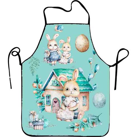 Tablier Imperméable - Tablier À Bretelles Sans Manches En Polyester - Pour Cuisine Maison Et Activités Créatives - 60 x 80 cm - 1 Pièce (1/5)