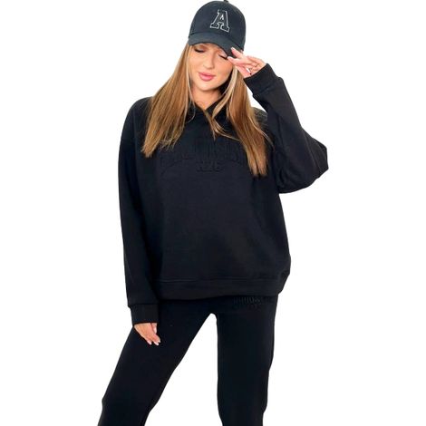Isoliertes Baumwollset: Sweatshirt + Hose, Brooklyn Schwarz