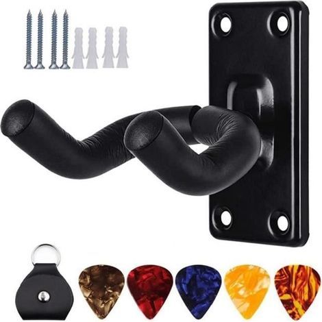 Colgador de montaje en pared para guitarra, estante de exhibición para bajo acústico, ganchos colgantes, soporte con opción (1/4)