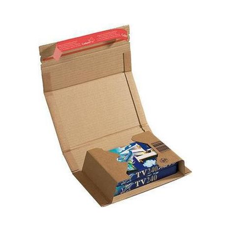 COLOMPAC Versandkarton ColomPac® Universal Innenmaße: 21,7 x -6 x 15,5 cm (B x H x T) Außenmaße: 27,1x 7,5 x 16,5 cm (B x H x T) Kraftliner Wellpappe 1-wellig braun (1/4)