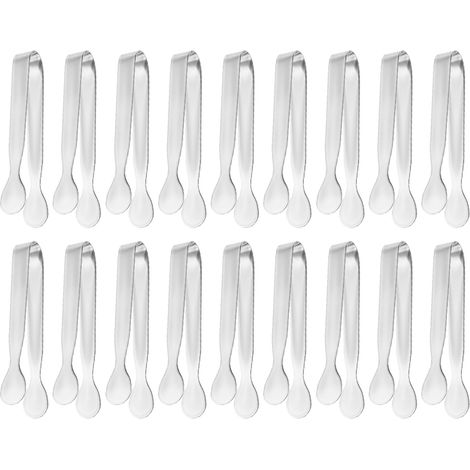 Pinces À Sucres - En Acier Inoxydable Alimentaire - Design Coeur Antidérapant - Pour Glace, Citron, Fromage Râpé - Lot De 18 (1/5)