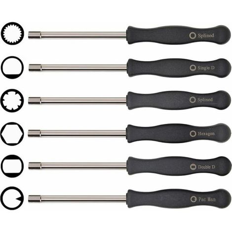 Jeu de tournevis pour carburateur, outil de réglage 6 pièces adaptable sur Husqvarna 125 135 136 137 141 141 235 235e 236 236e 240 240e 435 435e 440e de McCulloch Partner tronçonneuses Poula