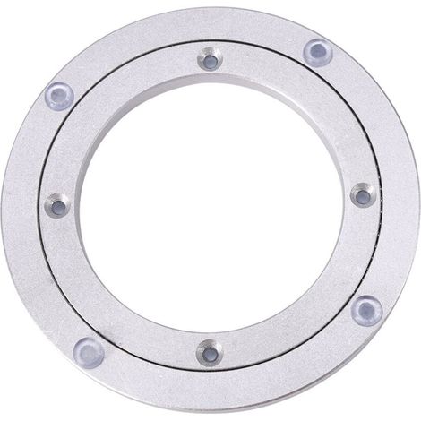 Table à manger ronde avec plateau tournant en alliage d’aluminium résistant – 120 cm, design moderne et stable (1/5)