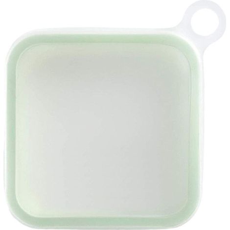 Boîte à sandwichs et toasts portable en silicone avec poignée, idéale pour les étudiants et le bureau. (1/4)