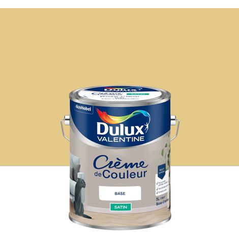 Peinture Crème De Couleur Satin Jaune Safrané 5L - Dulux Valentine