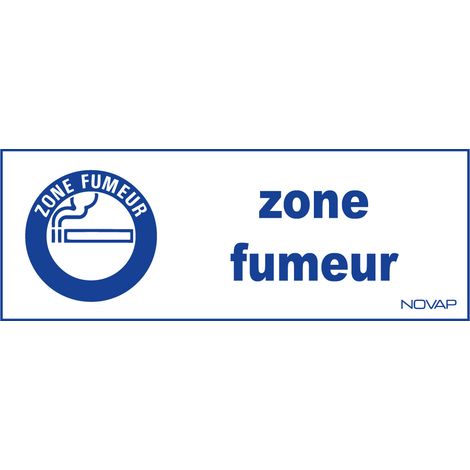 Panneau Zone fumeur - Rigide 330x120mm - 4140551