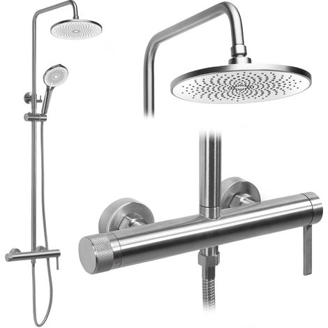 Conjunto De Ducha Rea Rivo Brush Steel Js-7028N