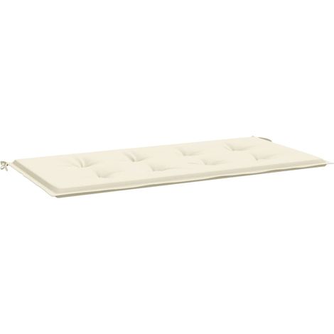 INLIFE Coussin de banc de jardin Crème 100 x 50 x 3 cm (1/5)