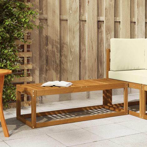 Outdoor Hocker Bank Natur 115 x 43 x 37 cm Massivholz Akazie