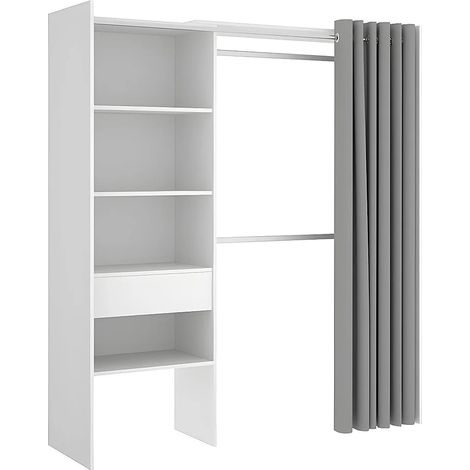 Dressing extensible LAURENT - L.110/160 cm - Coloris : Blanc et gris (1/4)
