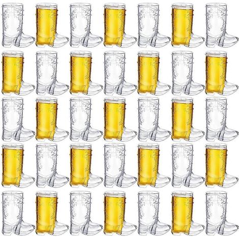 36 Stück 1 OZ durchsichtige Cowboy-Gläser Mini Cowboy Transparent-- (1/5)