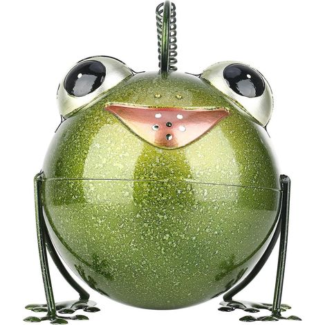Tooarts Cartoon-Frosch-Gießkanne aus Eisen, Tier-Gießkanne, Gartensprenger, Feengarten-Dekoration