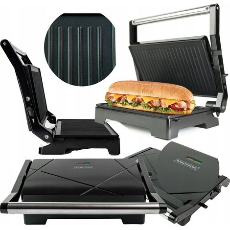 Panini-Sandwich-Maker, faltbarer Toaster-Grill 2-in-1, Antihaftbeschichtung, Größe L/XXL
