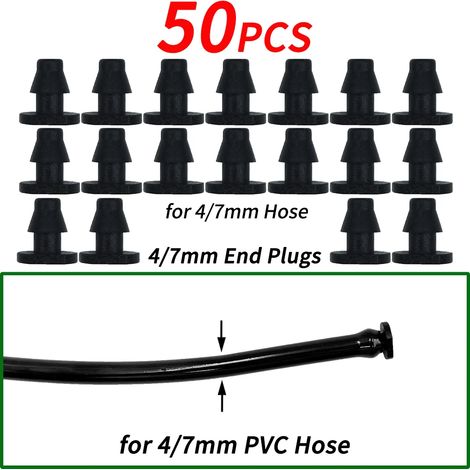 (K-50PCS) Supports de tige fixes à crochet en C de 1/4'' pour tuyau de 4/7 mm, pots de fleurs, système d'irrigation goutte à goutte, serres et serres. (1/4)