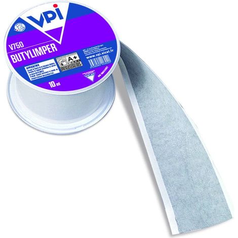 VPI – Bande de renfort auto-adhésive BUTYLIMPER V750 80mm x 10ML – Étanchéité pour angles et canalisations – Utilisation en intérieur sur béton et plâtre