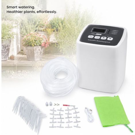 Toivize-Programmateur d'arrosage - Double pompe - Minuterie intelligente - ABS - 2,5m - Kit goutte-à-gotte automatique pour jardin balcon (1/4)