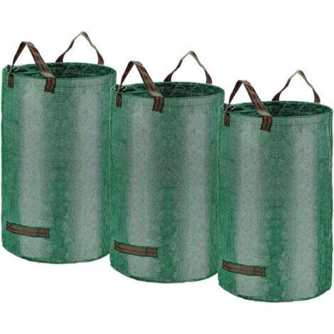 500-Liter-Gartensäcke, XXXL-Gartenabfallsäcke für extreme Beanspruchung mit Doppelgriff, freistehend und faltbar, wiederverwendbar, wasserdicht (PP) für Gemüse (1/4)