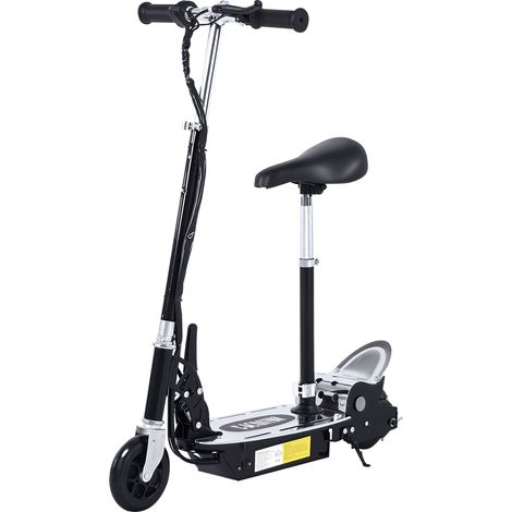 Beyamis Zusammenklappbarer 120-W-Elektroroller für Kinder von 7 bis 12 Jahren, verstellbare Lenker- und Sitzhöhe, max. 10 km/h, schwarz