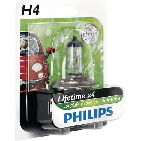 Ampoule pour éclairage avant H4 Extra LifeTime Philips (1/4)