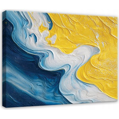 Leinwandbild Moderne Abstraktion, zeitgenössische Wanddeko für Schlafzimmer, Wohnzimmer und Küche, hochauflösender Druck, 40 x 30 cm