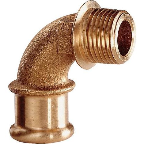 Raccord a sertir en bronze Coude 90° fem/mâle 35x11/4" Type 6092g WG907 contour M