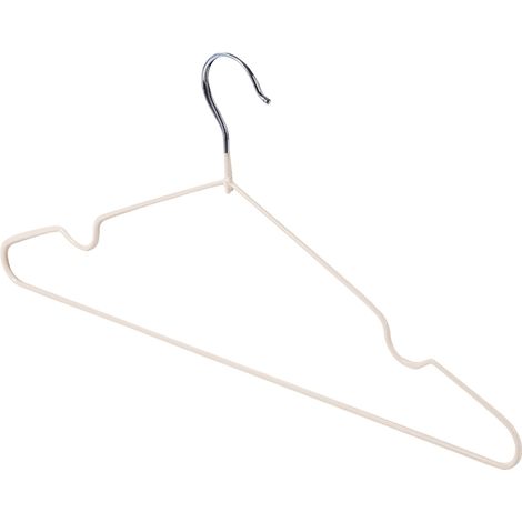 Cintre adulte, cintre en métal antidérapant sans couture, recouvert de plastique, 1 pièce (1/5)