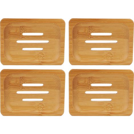 Porte-savon en bois, porte-savon pour salon de beauté, boîte en bambou anti-moisissure avec système de drainage (1/5)