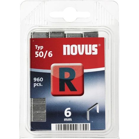 Novus Flachdrahtklammer R Typ 50  6 mm  verzinkt  960 Stück (1/3)