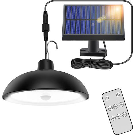 Lampe Solaire Extérieure 78LED 4 Modes Détecteur de Mouvement Télécommande 360° Réglable IP65 Étanche Jardin Camping (1/5)