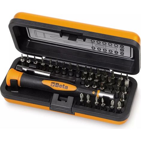 Micro-llaves de torsión con 36 insertos de 4 mm con extensión magnética en estuche – Beta (1/3)