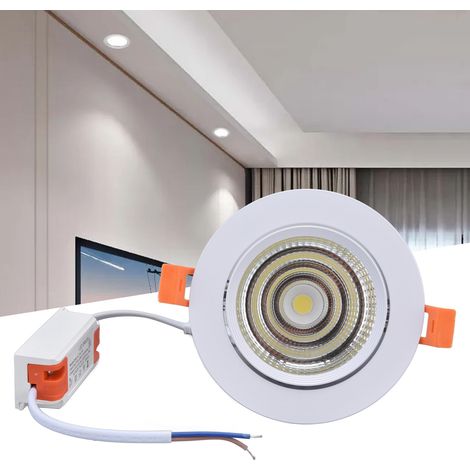 Spot encastré LED COB, plafonnier à angle réglable, spot encastré de 11 cm (4,3 pouces), luminaire encastré (1/5)