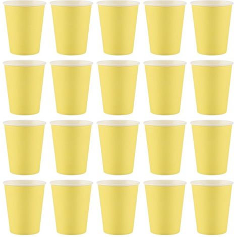 Gobelets En Papier 9 Oz Couleurs Unies Pour Anniversaire Fête Vaisselle Jetable