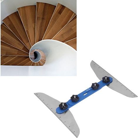Jig de Mesure pour Contremarches et Étagères, Gabarit de Pose 11-60 Pouces, Outil de Traçage Mur et Placo (1/5)