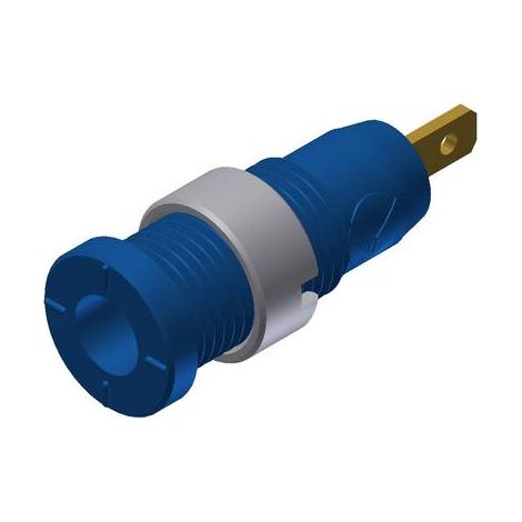 Douille banane Ø de la broche: 2 mm Hirschmann Test & Measurement MSEB 2610 F 2,8 Au 975455702 bleu (1/2)