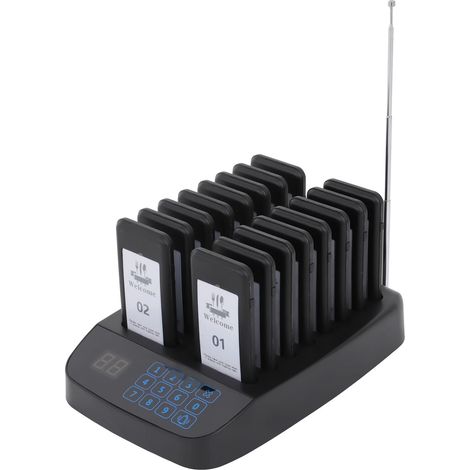 Sistema di chiamata cercapersone wireless per ristoranti, sistema di chiamata cercapersone per 16 ospiti