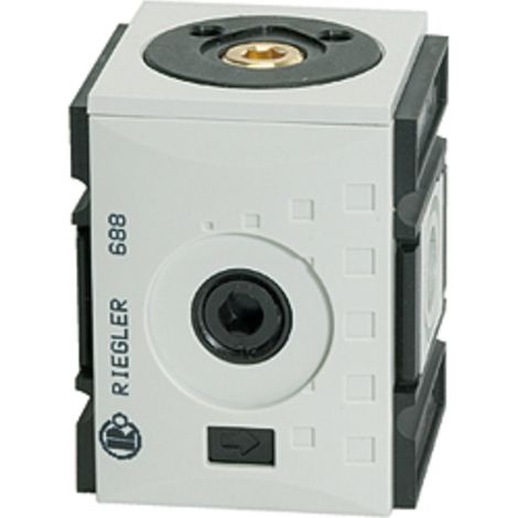 Riegler Verteiler »FUTURA«, BG 2, G 1/2, Abgänge 2xG 3/8, 1x G 1/4, G 1/2