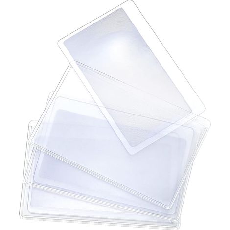 3 Pcs Credit Card Size Magnifier Fresnel Lens 3X (1/5)